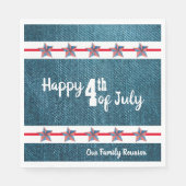 Serviette En Papier 4 juillet Denim Paper Napkin (Devant)