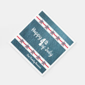 Serviette En Papier 4 juillet Denim Paper Napkin (Coin)