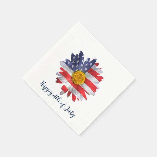 Serviette En Papier 4 juillet Drapeau Daisy (Coin)
