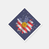 Serviette En Papier 4 juillet Drapeau Daisy (Coin)