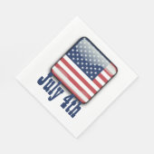 Serviette En Papier 4 juillet, États-Unis - Papier Drapeau (Coin)