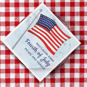 Serviette En Papier 4 Juillet Étoiles et rayures personnalisées