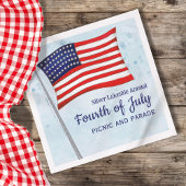 Serviette En Papier 4 Juillet Étoiles et rayures personnalisées