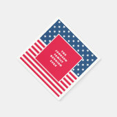 Serviette En Papier 4 juillet Étoiles et rayures Réunion familiale (Coin)