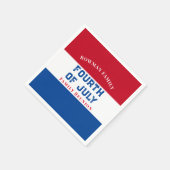 Serviette En Papier 4 juillet Famille Réunion Rouge Bleu Bleu Blanc Pe (Coin)