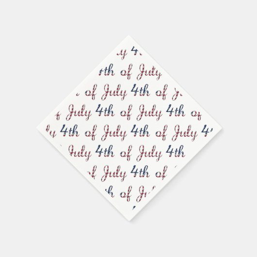 Serviette En Papier 4 juillet Fête de l'Indépendance Étoiles et rayure (Coin)