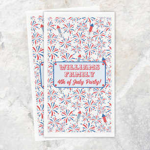 Serviette En Papier 4 juillet Fête de l'Indépendance Feu d'Artifice Pe