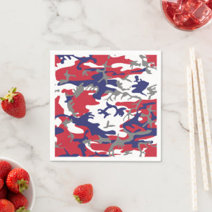 Serviette En Papier 4 juillet, Fête de l'Indépendance, Gris de Camoufl