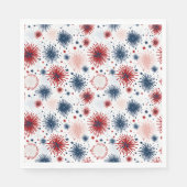 Serviette En Papier 4 juillet Feu d'artifice Napkins (Devant)