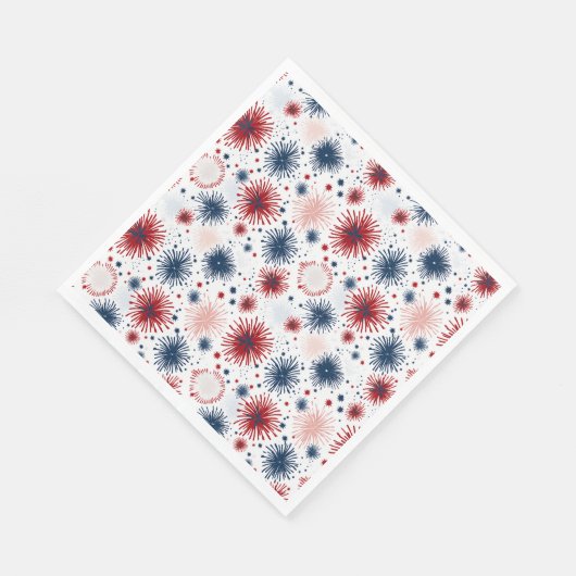 Serviette En Papier 4 juillet Feu d'artifice Napkins (Coin)