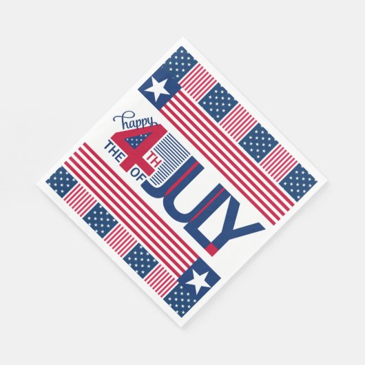 Serviette En Papier 4 juillet heureux (Coin)