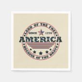 Serviette En Papier 4 juillet heureux (Devant)