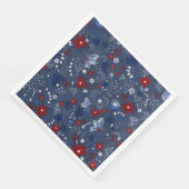 Serviette En Papier 4 juillet, Indépendance Patriotique Rouge Bleu Ble (Coin)