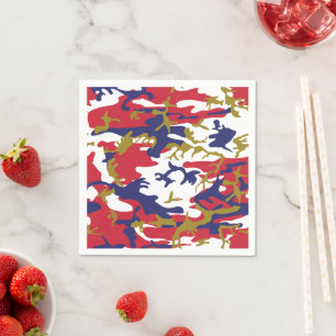 Serviette En Papier 4 juillet, Jour de l'Indépendance, Or de camouflag
