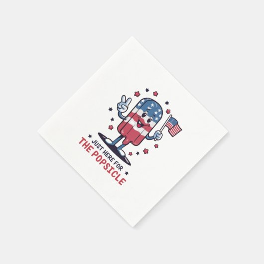 Serviette En Papier 4 juillet Juste Ici Pour Le Popsicle Patriotic (Coin)