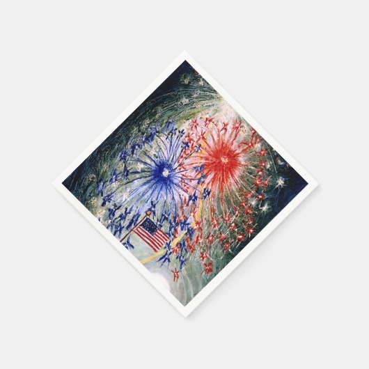 Serviette En Papier 4 juillet, numéro 1, peinture d'art (Coin)