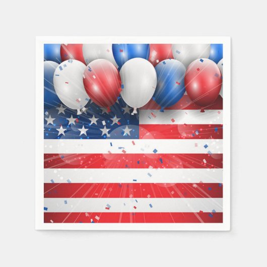Serviette En Papier 4 juillet Papier serviettes (Devant)