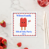 Serviette En Papier 4 juillet Parti Cute Patriotic Popsicle (En situation)