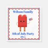 Serviette En Papier 4 juillet Parti Cute Patriotic Popsicle (Devant)