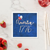 Serviette En Papier 4 juillet Party Sparkler Blue Leather Naples (En situation)