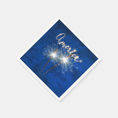 Serviette En Papier 4 juillet Party Sparkler en bleu (Coin)