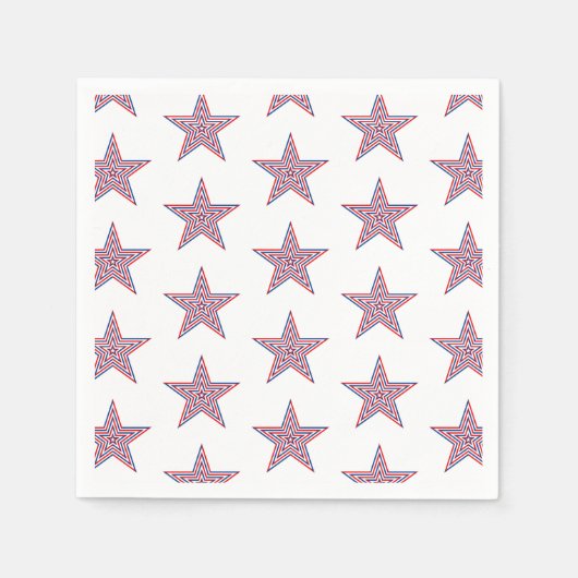Serviette En Papier 4 juillet Patriotic Paper Napkins (Devant)