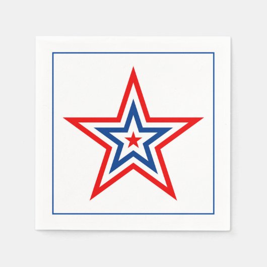 Serviette En Papier 4 juillet Patriotic Paper Napkins (Devant)
