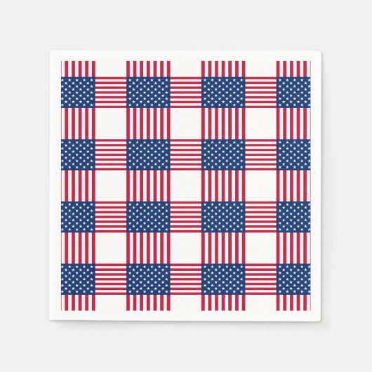 Serviette En Papier 4 juillet Patriotic Paper Napkins (Devant)