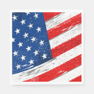 Serviette En Papier 4 juillet Patriotic Paper Napkins