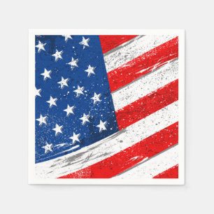 Serviette En Papier 4 juillet Patriotic Paper Napkins