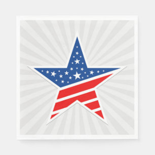 Serviette En Papier 4 juillet Patriotic Paper Napkins