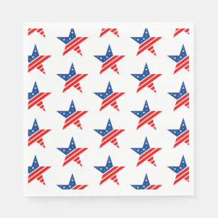 Serviette En Papier 4 juillet Patriotic Paper Napkins