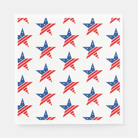 Serviette En Papier 4 juillet Patriotic Paper Napkins (Devant)