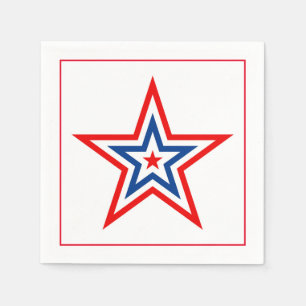 Serviette En Papier 4 juillet Patriotic Paper Napkins