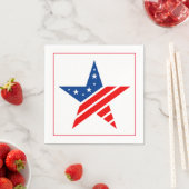 Serviette En Papier 4 juillet Patriotic Paper Napkins (En situation)