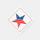 Serviette En Papier 4 juillet Patriotic Paper Napkins (Coin)