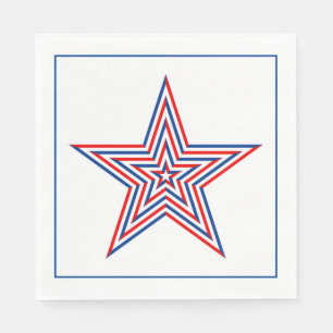Serviette En Papier 4 juillet Patriotic Paper Napkins