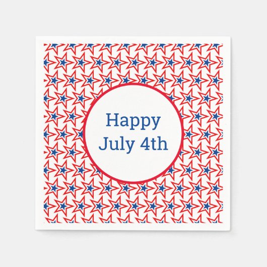 Serviette En Papier 4 juillet Patriotic Paper Napkins (Devant)