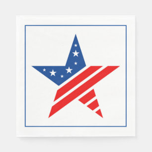 Serviette En Papier 4 juillet Patriotic Paper Napkins