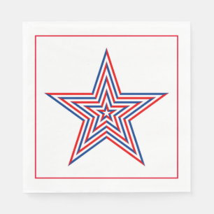 Serviette En Papier 4 juillet Patriotic Paper Napkins