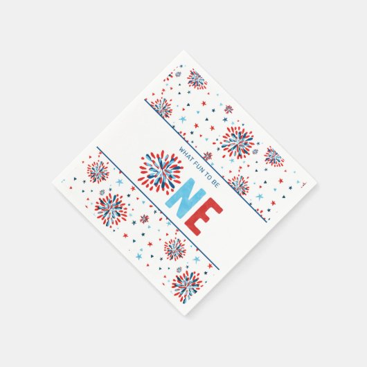 Serviette En Papier 4 juillet premier anniversaire (Coin)