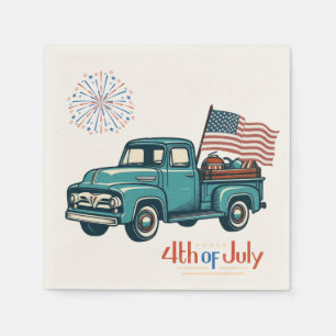 Serviette En Papier 4 juillet rustique/vintage