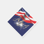 Serviette En Papier 4 juillet Sparklers et drapeaux (Coin)
