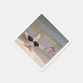 Serviette En Papier 4 juillet Starfish avec drapeau américain (Coin)