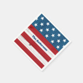 Serviette En Papier 4 Juillet Stars Stripes Rustique Drapeau en Bois g (Coin)