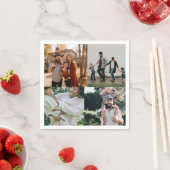 Serviette En Papier 4 Photo Collage personnalisé personnalisé (En situation)