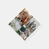Serviette En Papier 4 Photo Collage personnalisé personnalisé (Coin)