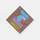 Serviette En Papier 4e anniversaire ~ Amusant, Graffiti urbain inspiré (Coin)