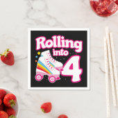 Serviette En Papier 4e anniversaire Roller Skate 4 ans (En situation)