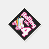 Serviette En Papier 4e anniversaire Roller Skate 4 ans (Coin)